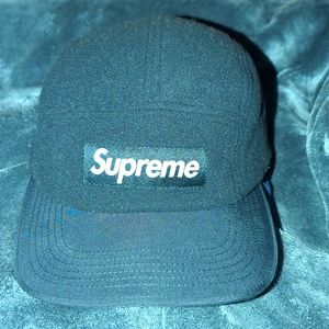 Supreme Cap.  Black with Supreme label.  M